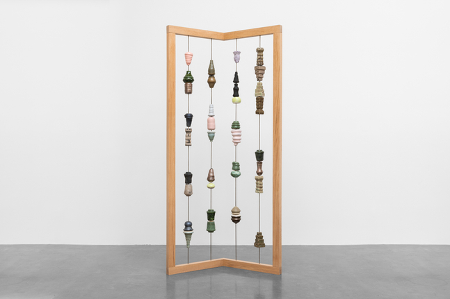 mariana castillo deball
singing to its beads, 2025
ceramic
213 x 100 x 40 cm (83 7/8 x 39 3/8 x 15 3/4 in)


&amp;nbsp;
