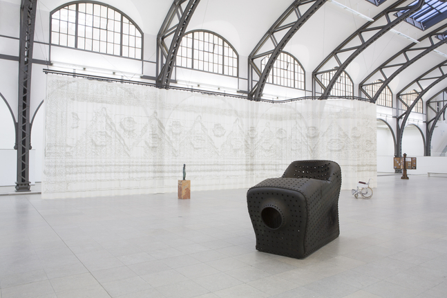 installation view mariana castillo deball: parergon, hamburger bahnhof, berlin, 2014. courtesy of staatliche museen zu berlin, nationalgalerie. photo: thomas bruns


&amp;nbsp;
