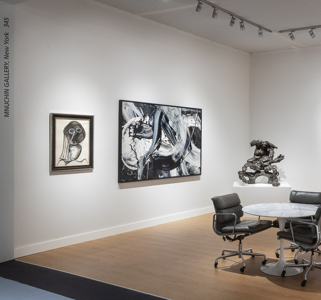 Installation views of TEFAF New York 2022, Booth 345 at The Park Avenue Armory. Photography by Dawn Blackman.