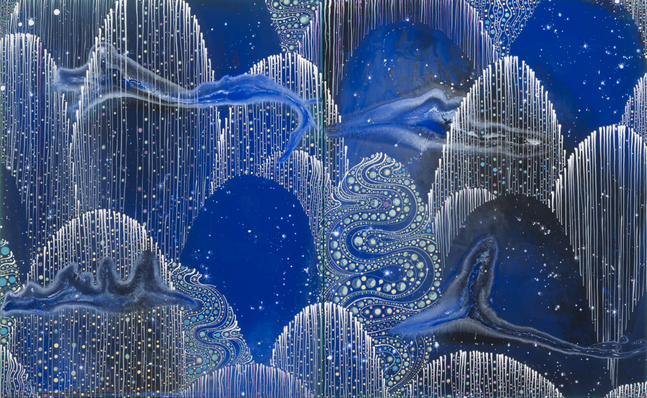 Alongside II, 2024Acrylic on canvas 30 x 48 inches