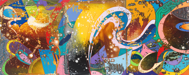 One Way or Another, 2024 Acrylic on wood 24 x 60 inches