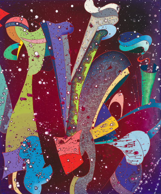 Red Bey, 2025 Signed, titled, and dated on verso Acrylic on linen 54 x 45 inches