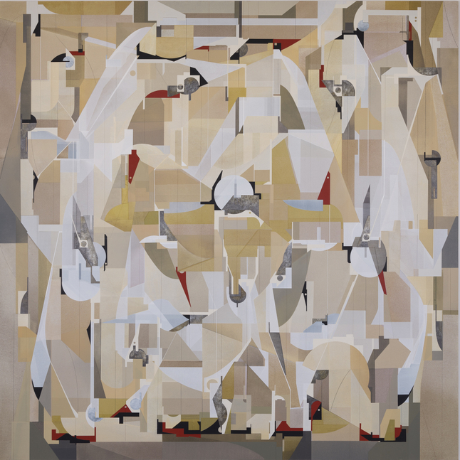 James Kennedy
CIPHER, 2025
acrylic polymer on incised eucalyptus masonite
64h x 64w in