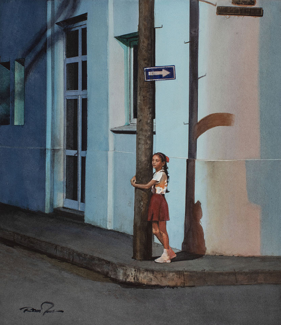 Rance Jones, Adrift, 2024, watercolor on paper, 14 x 12 inches