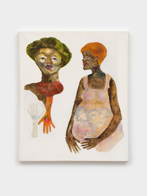 There is Something Between Us, 1972
Acrylic wash, gesso and graphite on canvas in artist&amp;#39;s frame
50 x 42 5/8 inches (127 x 108.3 cm)