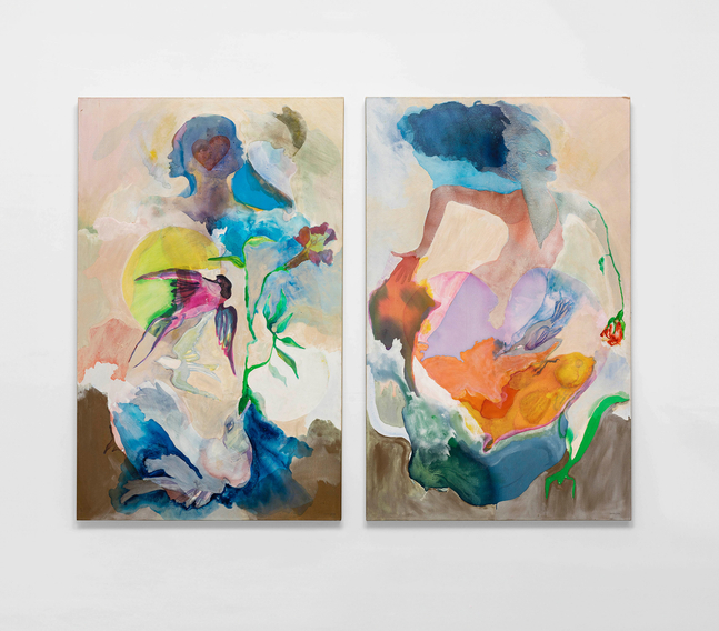 Wind and Water, 1975
Acrylic wash and graphite on gessoed canvas, diptych
Each 97 x 60 x 3 inches (246.4 x 152.4 x 7.6 cm)