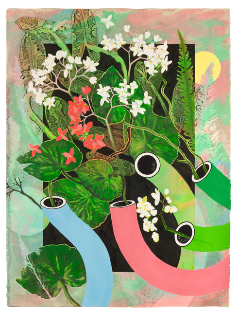 There are many ways things could go, 2026

monoprint, block print, gouache on paper 22h x 30w in

&amp;nbsp;