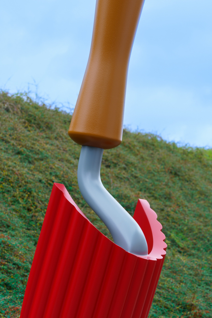 Claes Oldenburg &amp;amp; Coosje van Bruggen
Plantoir, Red (Mid-scale), 2001-2021
painted aluminum, stainless steel, fiber reinforced polymer
15 ft 5 in. x 46 in. x 35 in. (469.9 x 116.8 x 88.9 cm)