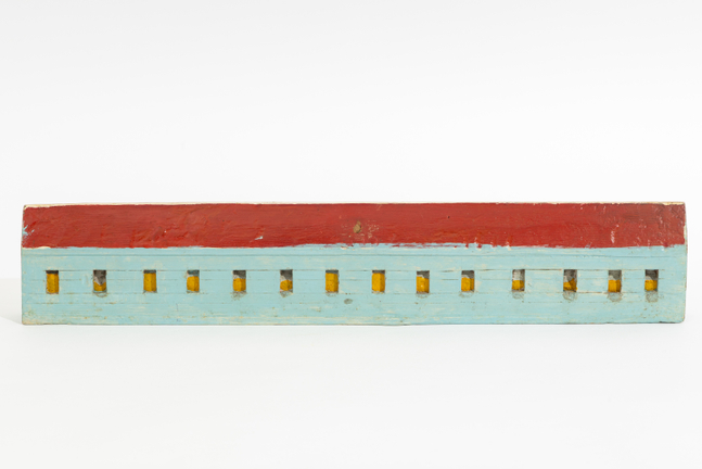 From the series Table Top Sculptures
Early 1990s
MDF board, oil paint
8.8 x 48.7 x 3.8 cm / 3.5 x 19.2 x 1.5 in