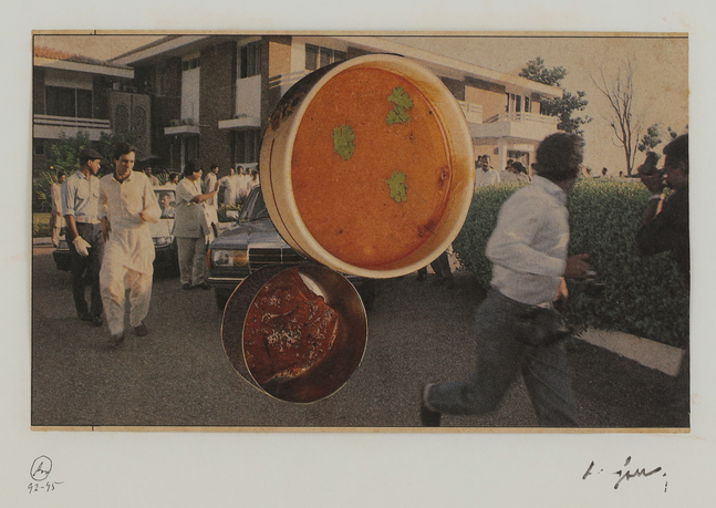 From the series Mild Terrors II
1991&amp;ndash;96
Collage from print media on A4 sheet