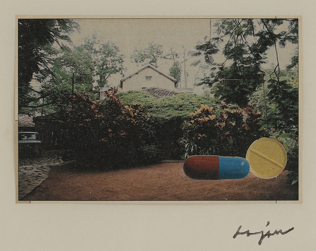 From the series Mild Terrors II
1991&amp;ndash;96
Collage from print media on A4 sheet