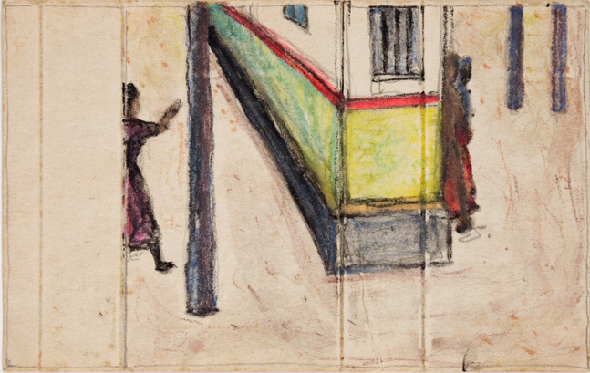 In Search of Utopia
1989-90
Colour pencil on reverse of cigarette pack
7.6 x 12.7 cm / 3 x 5 in