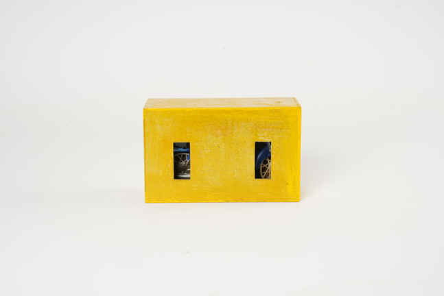 From the series Table Top Sculptures
Early 1990s
Toy motorbike, MDF board, oil paint
10 x 19 x 6 cm / 3.9 x 7.4 x 2.3 in