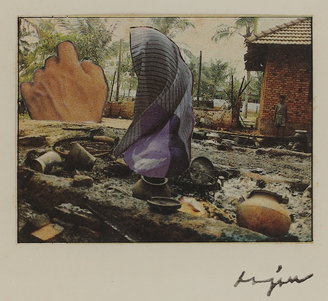 From the series Mild Terrors II
1991&amp;ndash;96
Collage from print media on A4 sheet