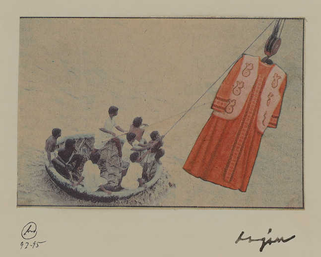 From the series Mild Terrors II
1991&amp;ndash;96
Collage from print media on A4 sheet