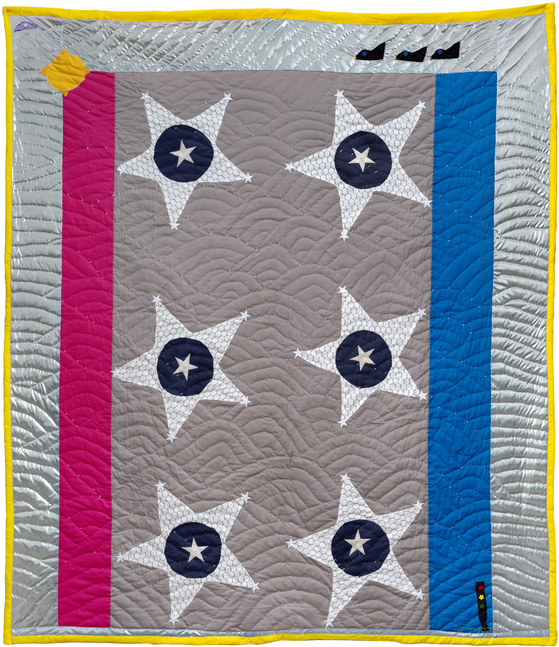 Yvonne Wells
Hollywood Walk of Fame (Six Stars), 2026
Assorted fabrics
84 x 72.5 in