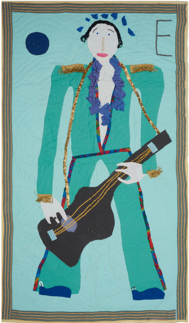 Yvonne Wells
Elvis II, 1997
Assorted fabrics
83 x 49.5 in