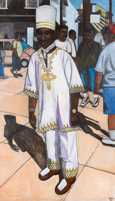 Willie Birch
Waiting for the Procession, 1999
Acrylic and charcoal on paper
83.25 x 48.5 in