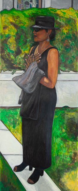 Willie Birch
Mourning, 2000
Acrylic and charcoal on paper
89.75 x 36.5 in