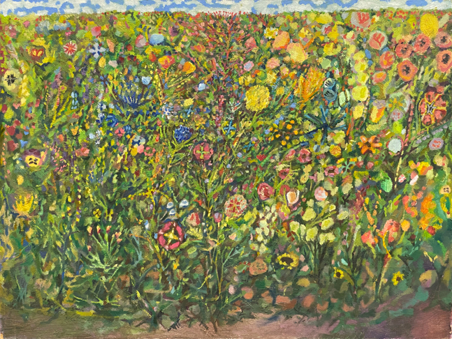 Garden #3  18" x 24"  Oil On Wood