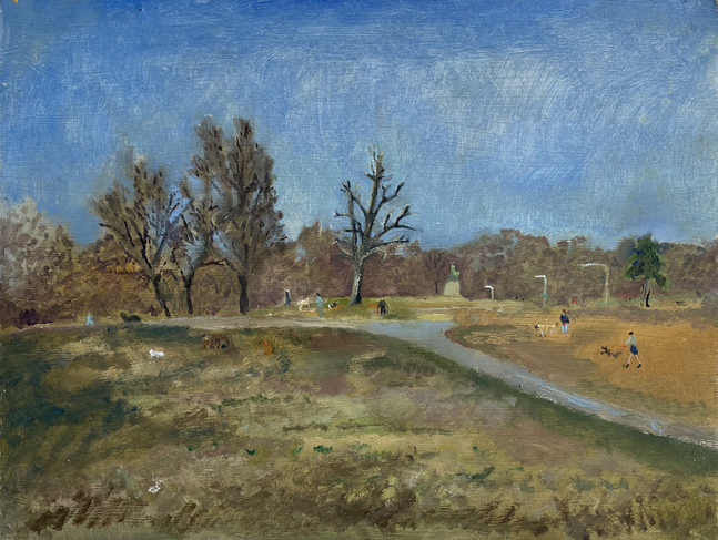 Fairmount Park  12" x 16"  Oil On Wood