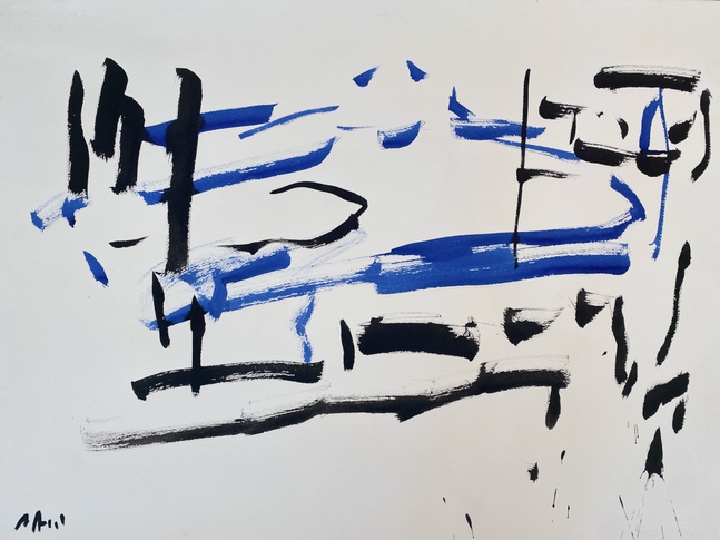 Alejandro Avakian, abstract art, abstract expressionism, Manolis projects, acrylic on paper