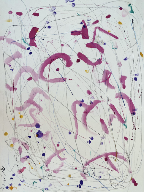 Alejandro Avakian, abstract art, abstract expressionism, Manolis projects, acrylic on paper