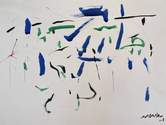Alejandro Avakian, abstract art, abstract expressionism, Manolis projects, acrylic on paper