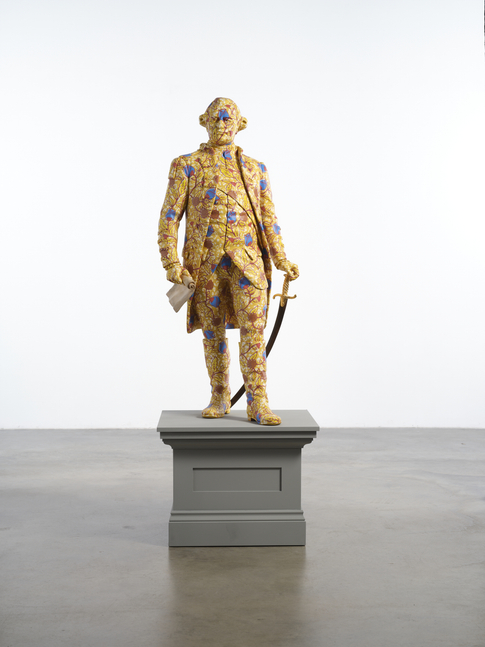 Yinka Shonibare CBE RA
Decolonised Structures (Clive), 2022
Fibreglass sculpture, hand-painted with Dutch wax pattern on a wooden plinth
Clive: 138 x 62 x 58 cm (54.3 x 24.4 x 22.8 in.)
Unique

&amp;nbsp;

Enquire