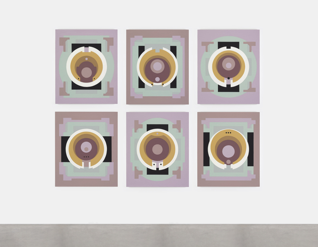 Hazel O&amp;rsquo;Sullivan&amp;nbsp;

Discwork, 2025

acrylic on canvas, 6 elements

91.4 x 76.2 cm / 36 x 30 in each

&amp;nbsp;