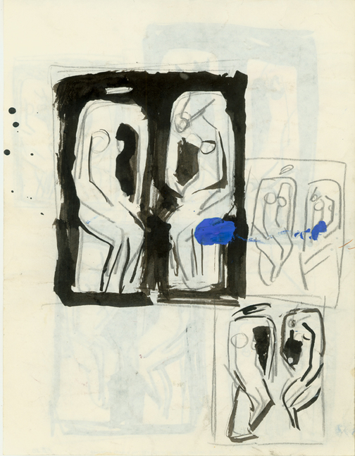 Untitled, FII 30-OB, c. 1970s
Preliminary Drawing
Graphite, India Ink and Gouache
H: 11&amp;quot; x W: 8.5&amp;quot;

(SG-160-D)