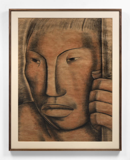 El Indio, Conte crayon on paper 47 x 36 inches; 119.4 x 91.4 centimeters LSFA# 14820