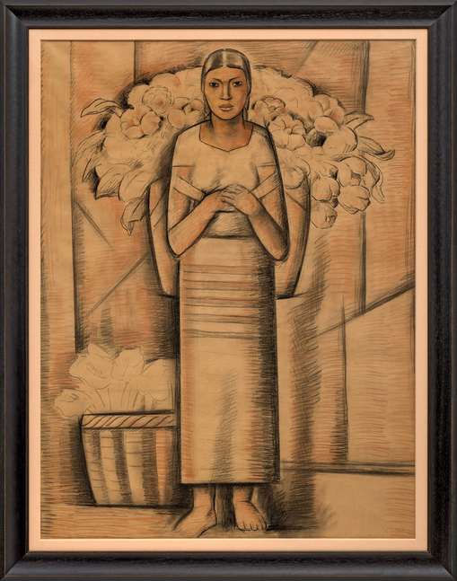 Alfredo Ramos Mart&amp;iacute;nez (1871-1946)

Vendedora de Flores, c. 1932&amp;nbsp;

Cont&amp;eacute; crayon on paper

57 1/2 x 43 1/4 inches;&amp;nbsp; 146.1 x 109.9 centimeters

LSFA# 14957