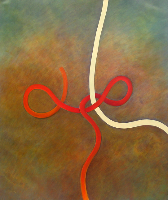 Mimi Chen Ting (1946 &amp;ndash; 2022)

Tangles and Ties 1, 2006

acrylic on canvas

54 x 44 inches; 137.16 x 111.8 centimeters