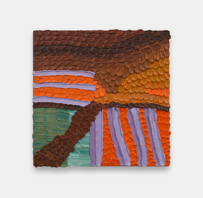 Lily Ram&amp;iacute;rez
Brick Road, 2024
Oil on wood panel
6 H x 6 W x 1.5 D in