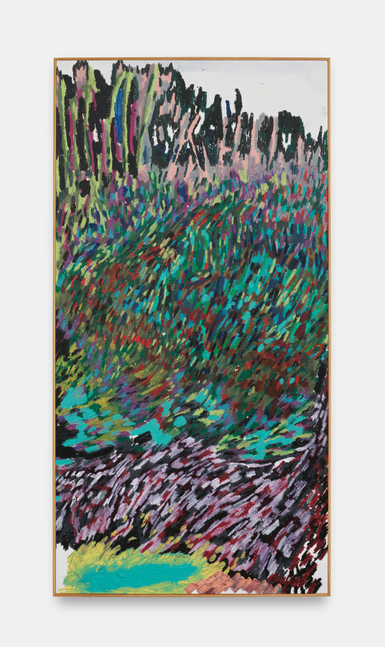 Lily Ram&amp;iacute;rez
Olvidarte, 2024
Acrylic and oil stick on canvas
55 H x 28 W x 1.25 D in