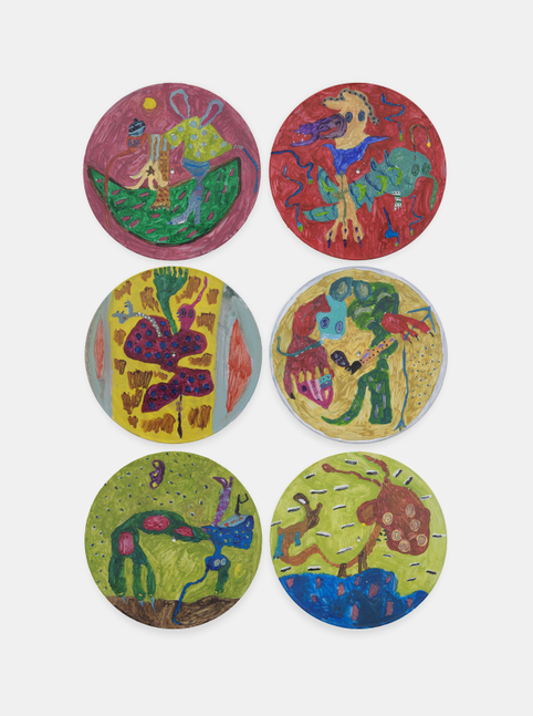 Andrey Samarin
Double traffic light, 2025
Acrylic on vinyl
11.61 H x 11.61 W in (each)