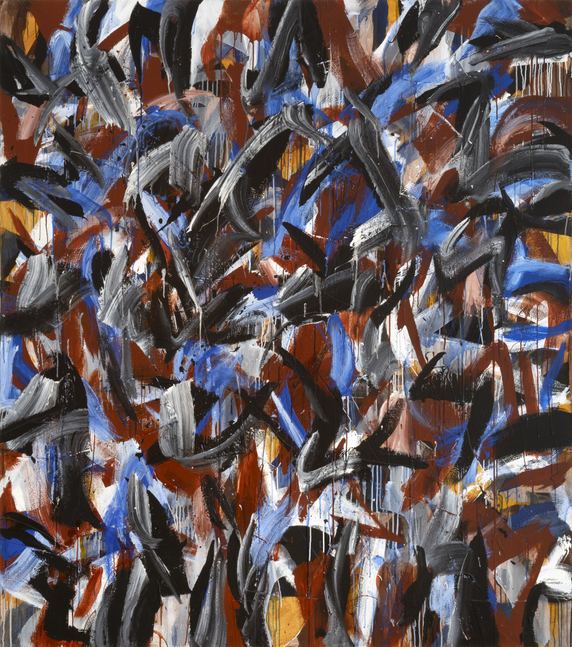 Joe Glasco #004, 1990 acrylic and collaged canvas on canvas 96" x 85" MC 1032