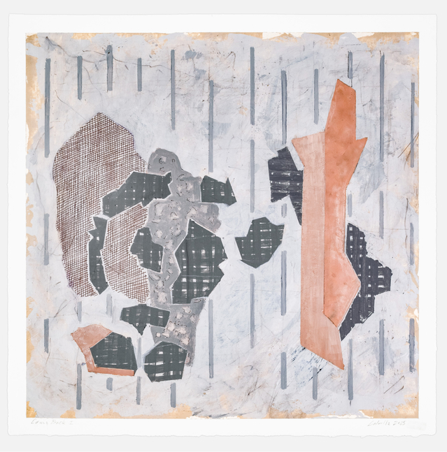 Pat Colville Come Back I, 2025 acrylic on paper 22" x 22 1/4" PC 252, Moody Gallery