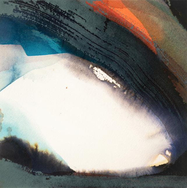 Arthur Turner First Light, 3, 2014 watercolor and ink on paper 6" x 6" AT 2397, Moody Gallery