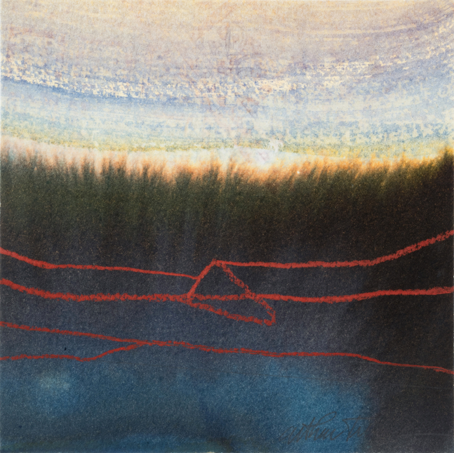 Arthur Turner September Marker, 2014 watercolor and ink on paper 6" x 6" AT 2401, Moody Gallery