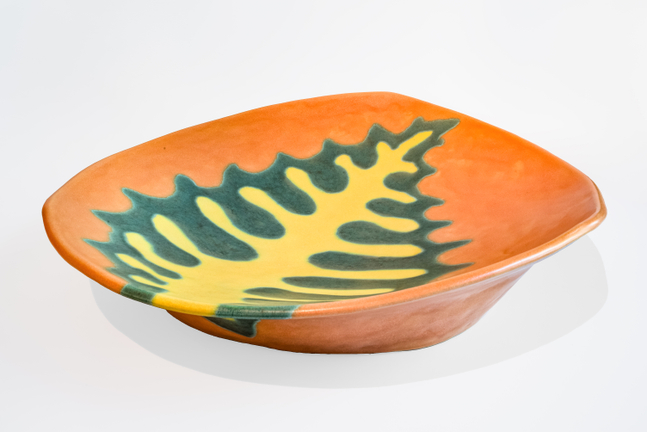 Tracye Wear Agave Bowl 4, 2026 mid-range stoneware, glazes 19" x 18" x 4" TW 146, Moody Gallery