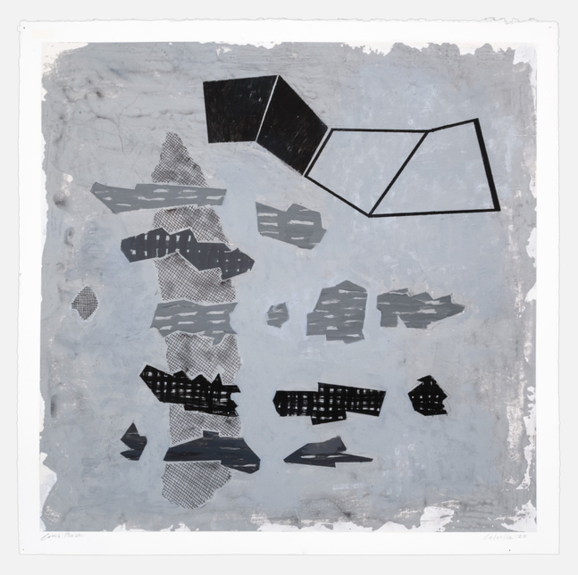 Pat Colville Come Back V, 2025 acrylic on paper 22" x 22 1/4" PC 246, Moody Gallery