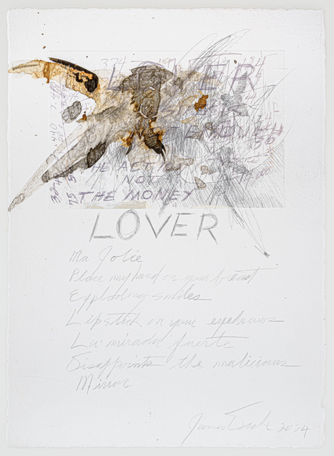 James Drake LOVER, 2024 goldpoint, ink on gessoed paper 15 1/4'' x 11 1/4'' JD 431, Moody Gallery