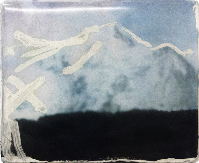 Silver Contour, 2014
Film still and resin on canvas
11 3/4 x 13 3/4 in. (29.84 x&amp;nbsp;34.92 cm)
Boga-1000-O