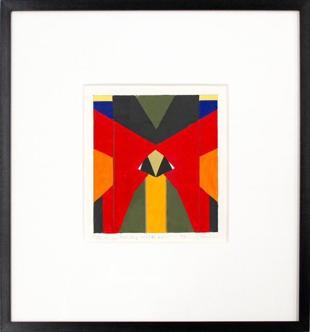 Fanny San&amp;iacute;n&amp;nbsp;
Study for Painting No. 1 (3),&amp;nbsp;2021
Acrylic on paper
19.94 x 18 in. (49 x 45.7 cm)
Sani-1016-C