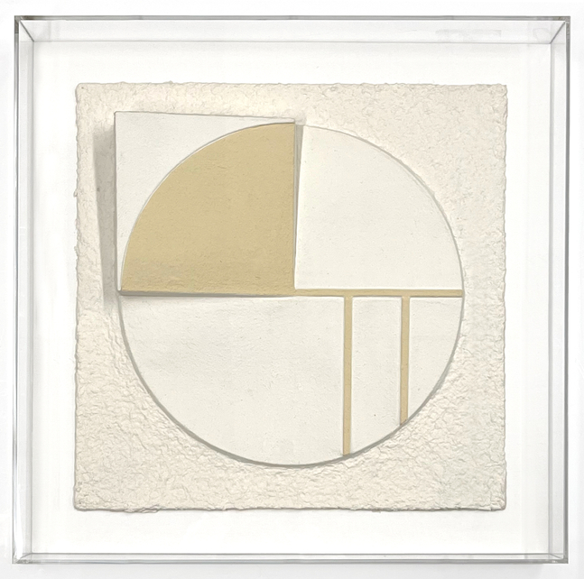 Amalie Rothschild&amp;nbsp;
Archimedean Pi, 1982
Cast handmade paper
Paper: 20 x 20 x 2.5 inches
Plexiglas: 24.4 x 24.4 x 4 inches
ROT-1032-C