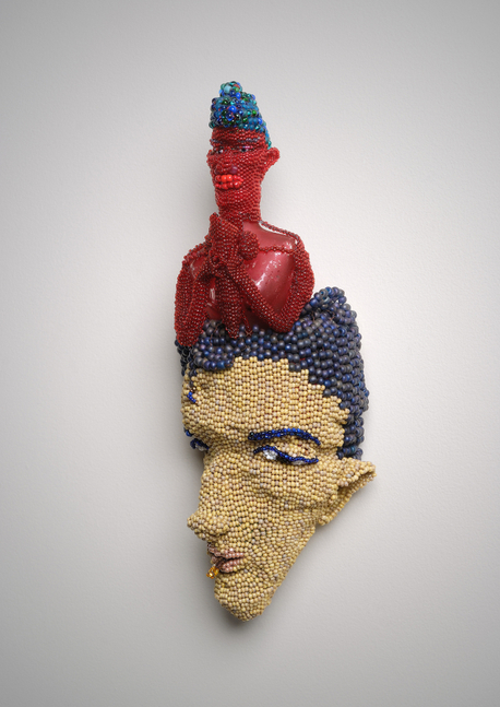 Joyce J. Scott&amp;nbsp;
From the Day After Rape Series: The Devil Made Me!,&amp;nbsp;2008

Commercial glass, peyote stitched glass beads, thread, fabric

11 3/4 x 4 1/4 x 3 3/4 in. (29.9 x 10.8 x 9.5 cm)

SCO-0327-C