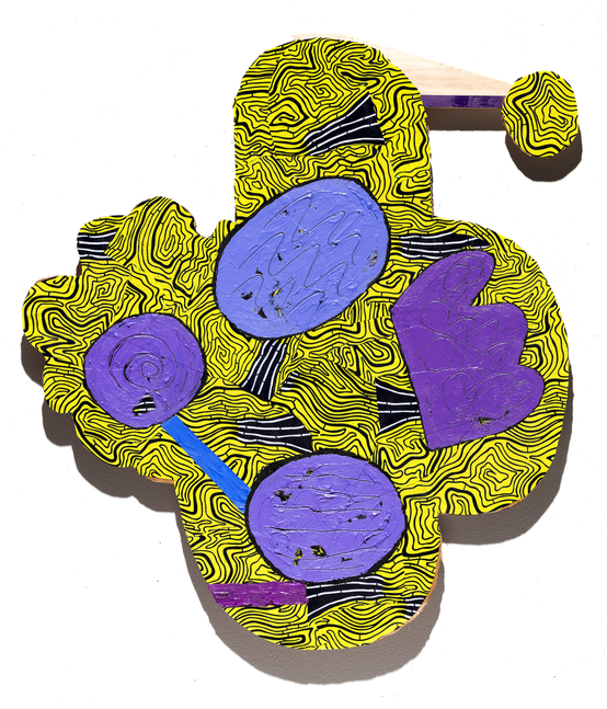 Jo Smail&amp;nbsp;
Mongrel Collection 27, 2018&amp;nbsp;
Fabric, acrylic, wood, cardboard on panel
27.5 x 25 inches (69.9 x 63.5cm)
Smai-1587-C