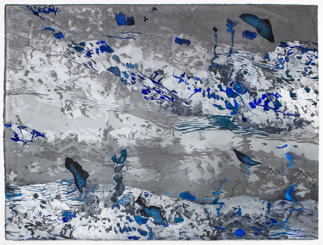 Soledad Salam&amp;eacute;
Under Water, 2025
Silkscreen, hand painting, chine coll&amp;eacute;
Paper: 22.25 x 29.75 in. (56.5 x 75.6 cm)
Frame: 26.4 x 33.75 in. (67 x 85.7 cm)
Edition 1 of 1
Sala-1342-C